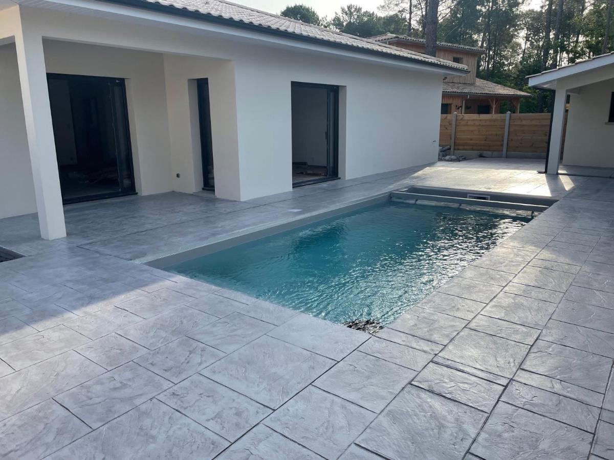Maison Moderne Avec Piscine Chauffee 라카노오세앙 외부 사진